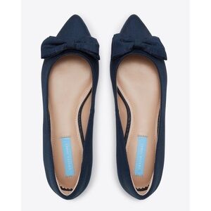 Draper James Annabelle Bow Flat in Blue Size 8